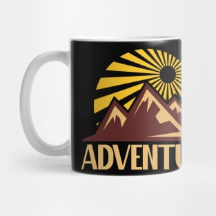 Adventure Hiking Mountains Outdoor Trekking Hiker Mug